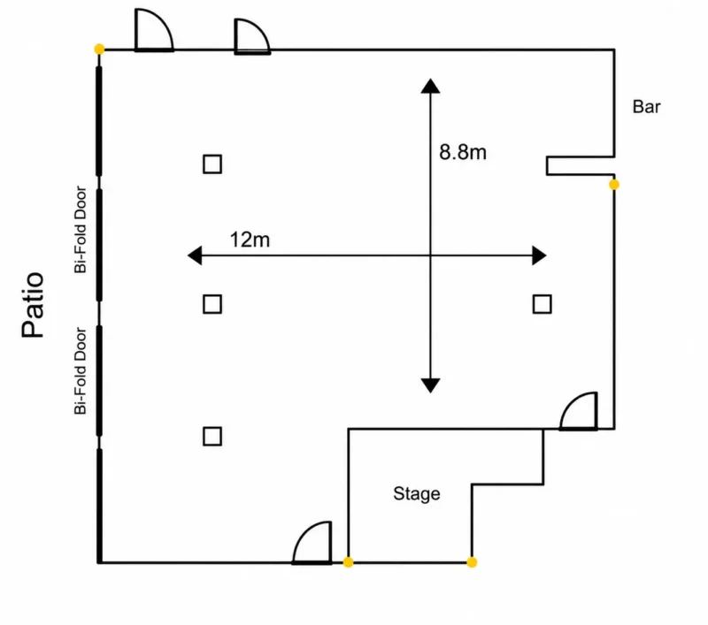 Metropolitan Bushey Glindon Room Hire Floor Plan