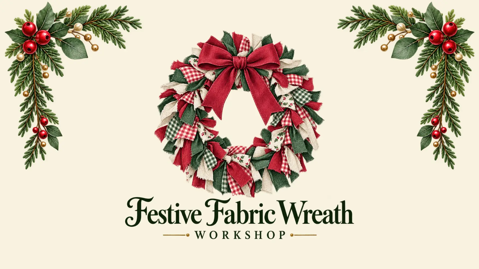 Festive Fabric Wreath Workshop
